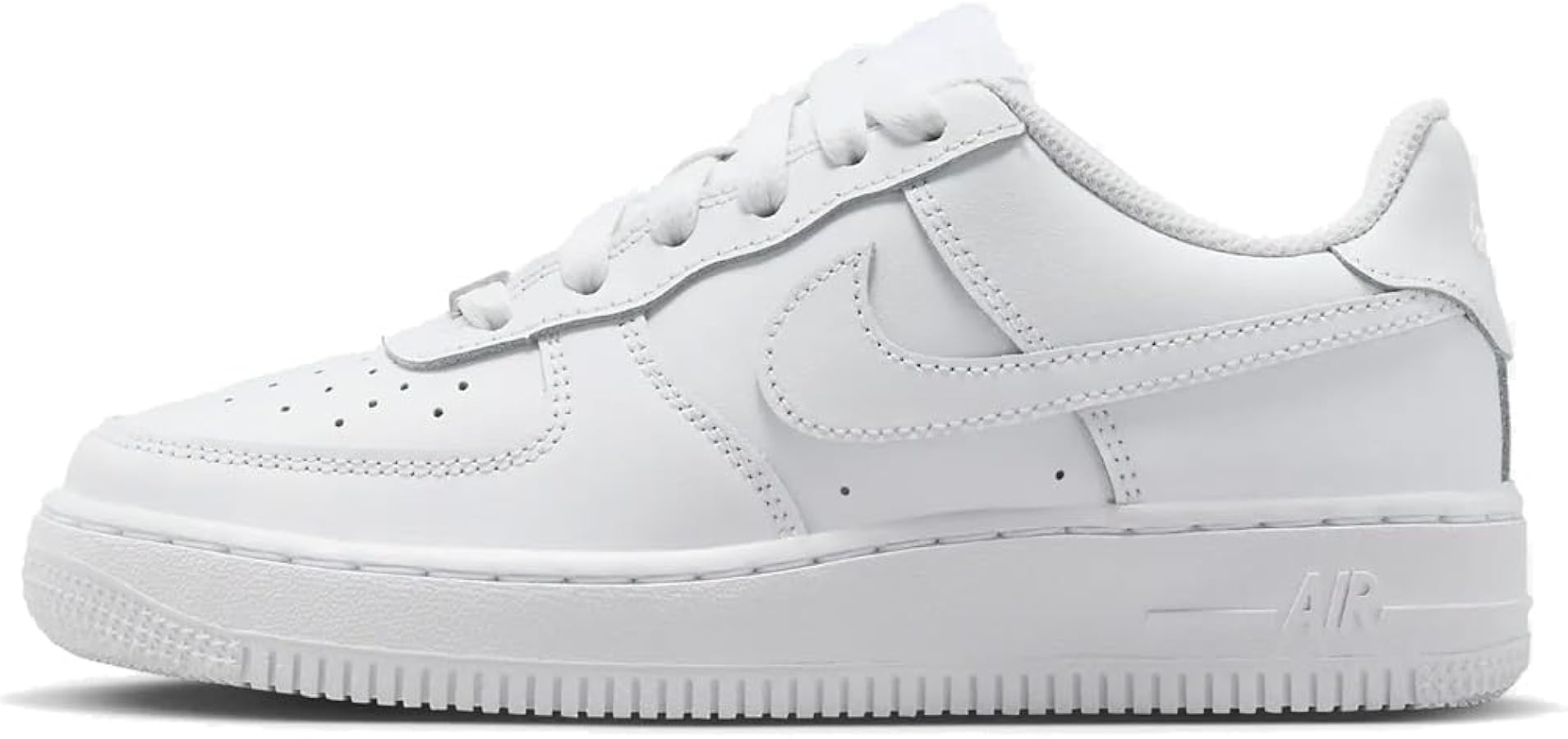 Nike Air Force 1 LE Big Kids' Shoes (FV5951-111, White/White-White-White) Size 2.5