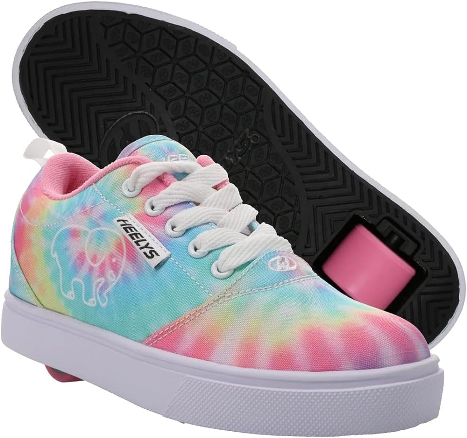 HEELYS Youth Girls Pro 20 Prints Ivory Ella Wheels Skate Sneaker Shoes