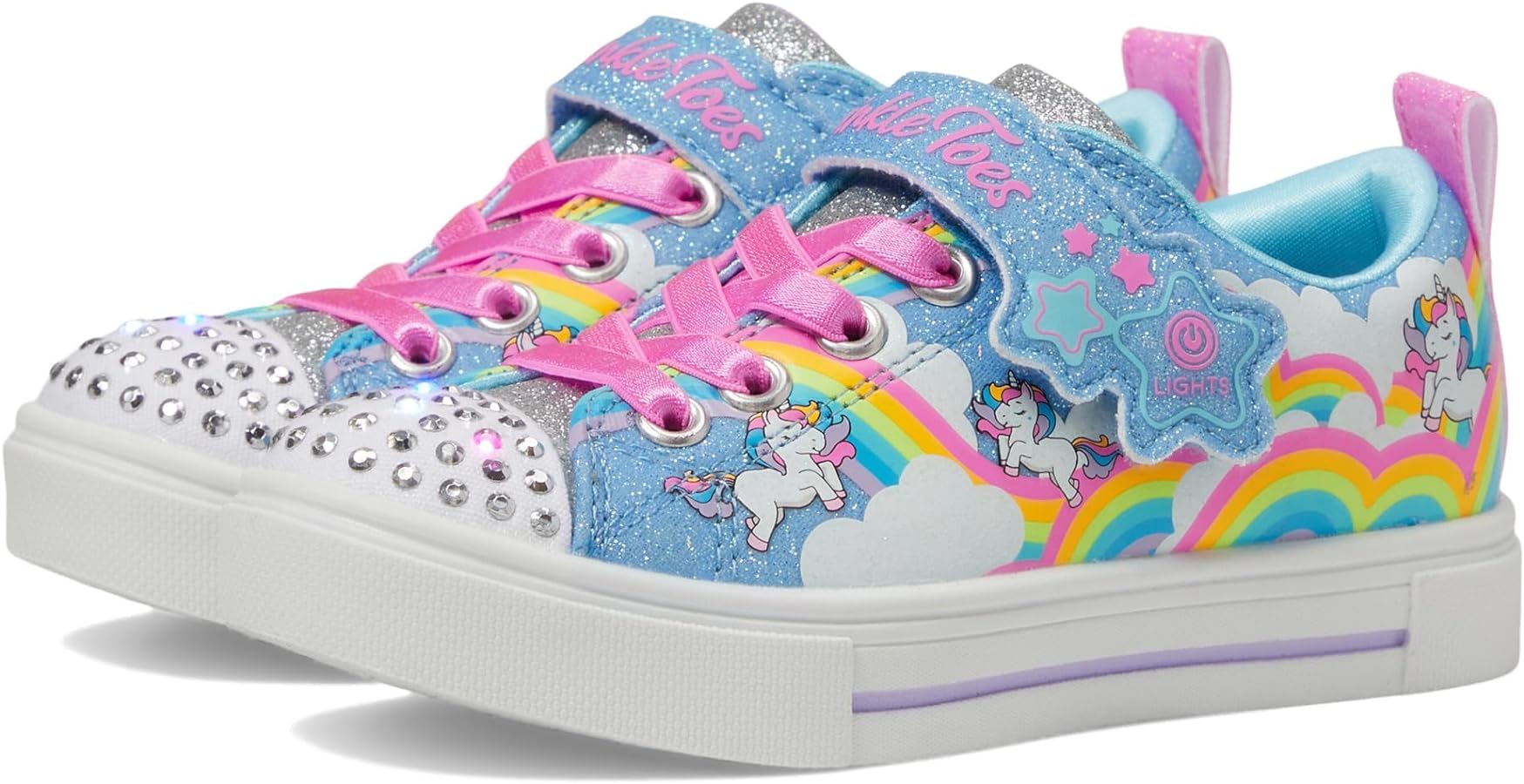 Skechers Girls Heart Lights-Rainbow Lux Sneaker