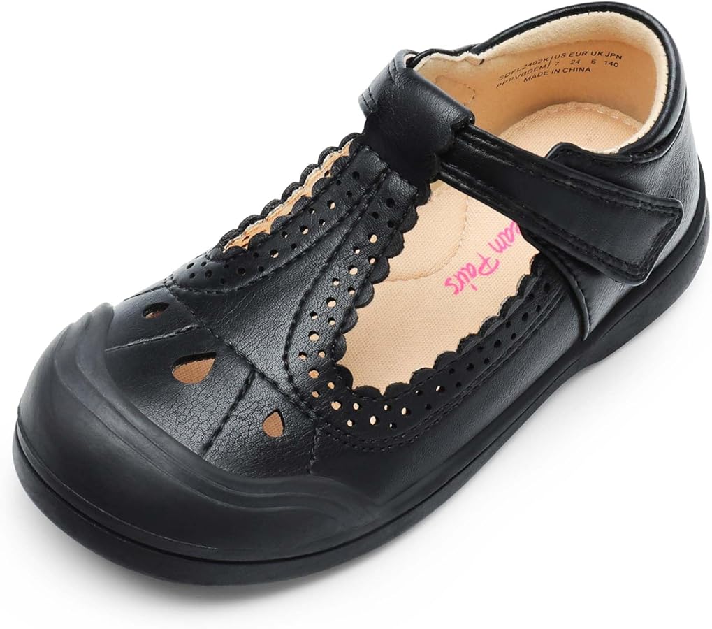 DREAM PAIRS Girls Mary Jane Dress Shoes School Uniform T-Strap Ballet Flats Toddler Little Kid