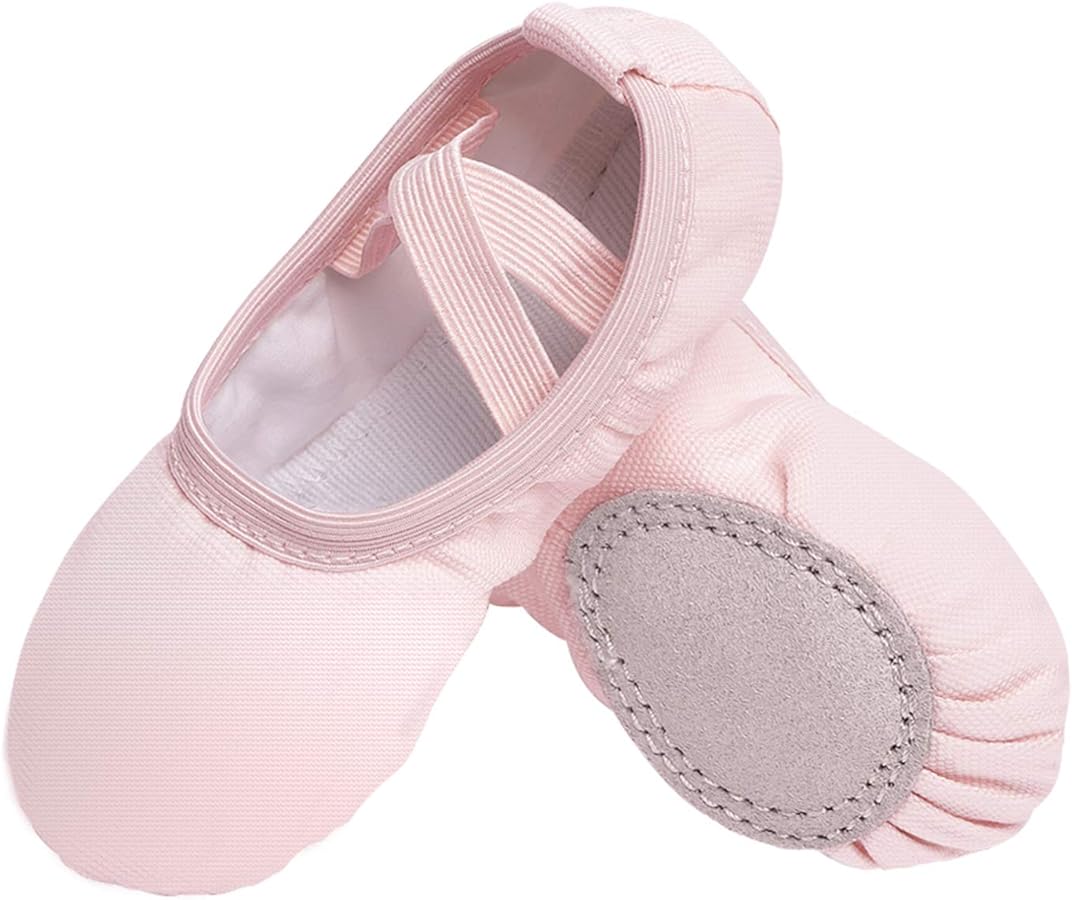 Stelle Canvas Ballet Shoes Toddler Girls Ballet Slippers No-Tie Boys Dance Shoes