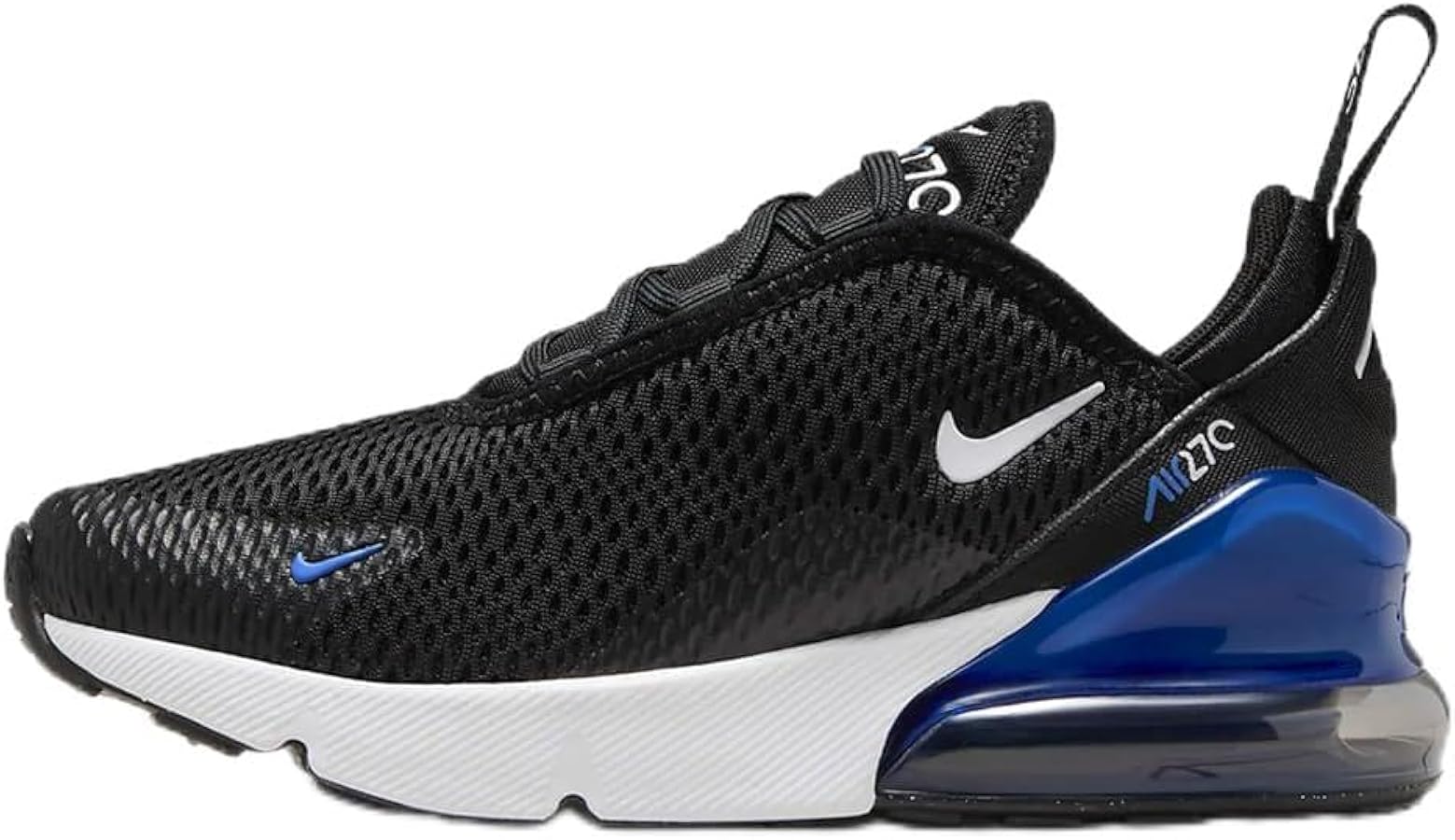 Nike Air Max 270 Little Kids' Shoe (HF0097-001, Black/Racer Blue/Dark Grey/White) Size 13