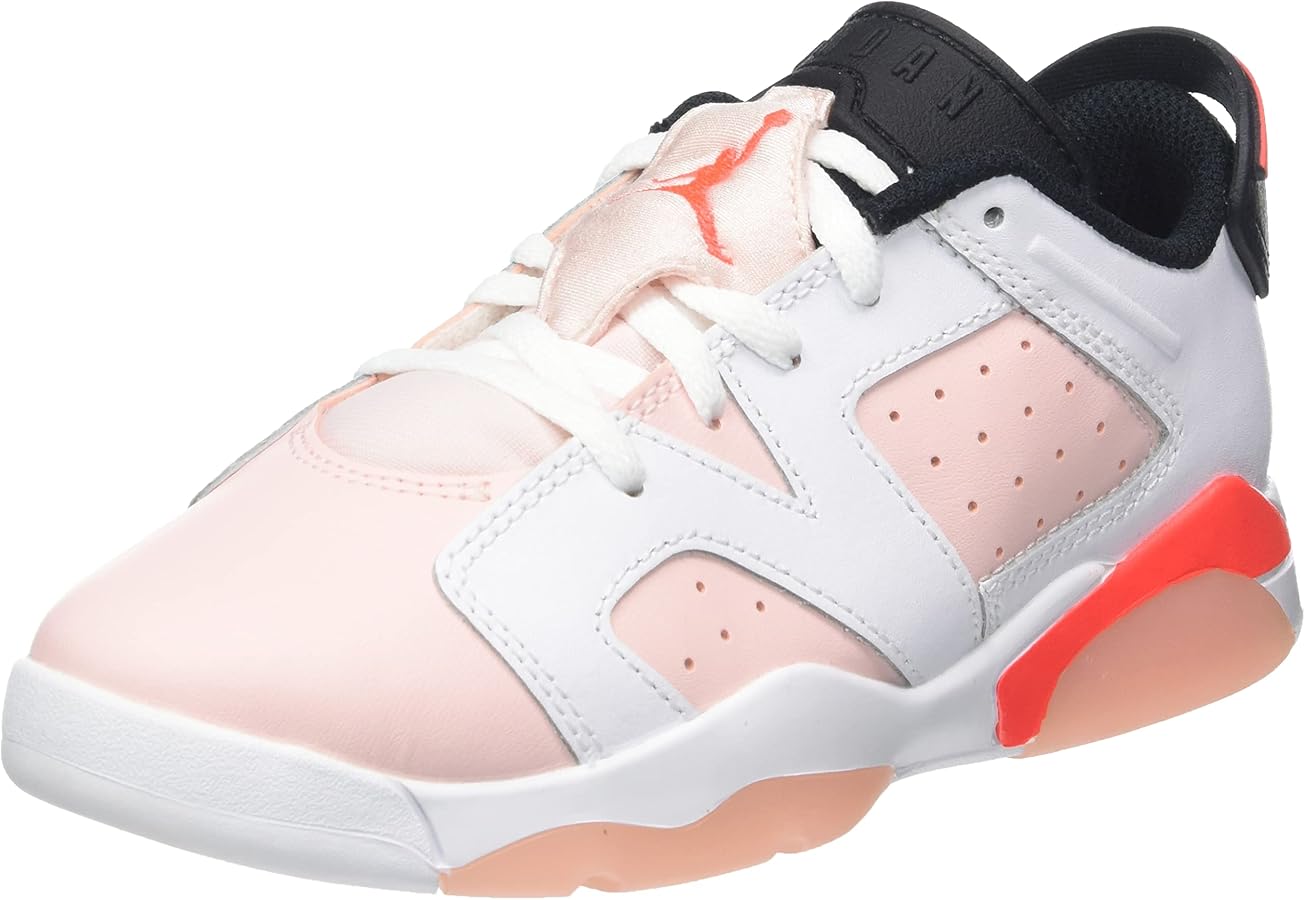 Jordan Girl's Jordan 6 Retro Low (Little Kid) White/Atmosphere/Infrared 23/Black 13 Little Kid M