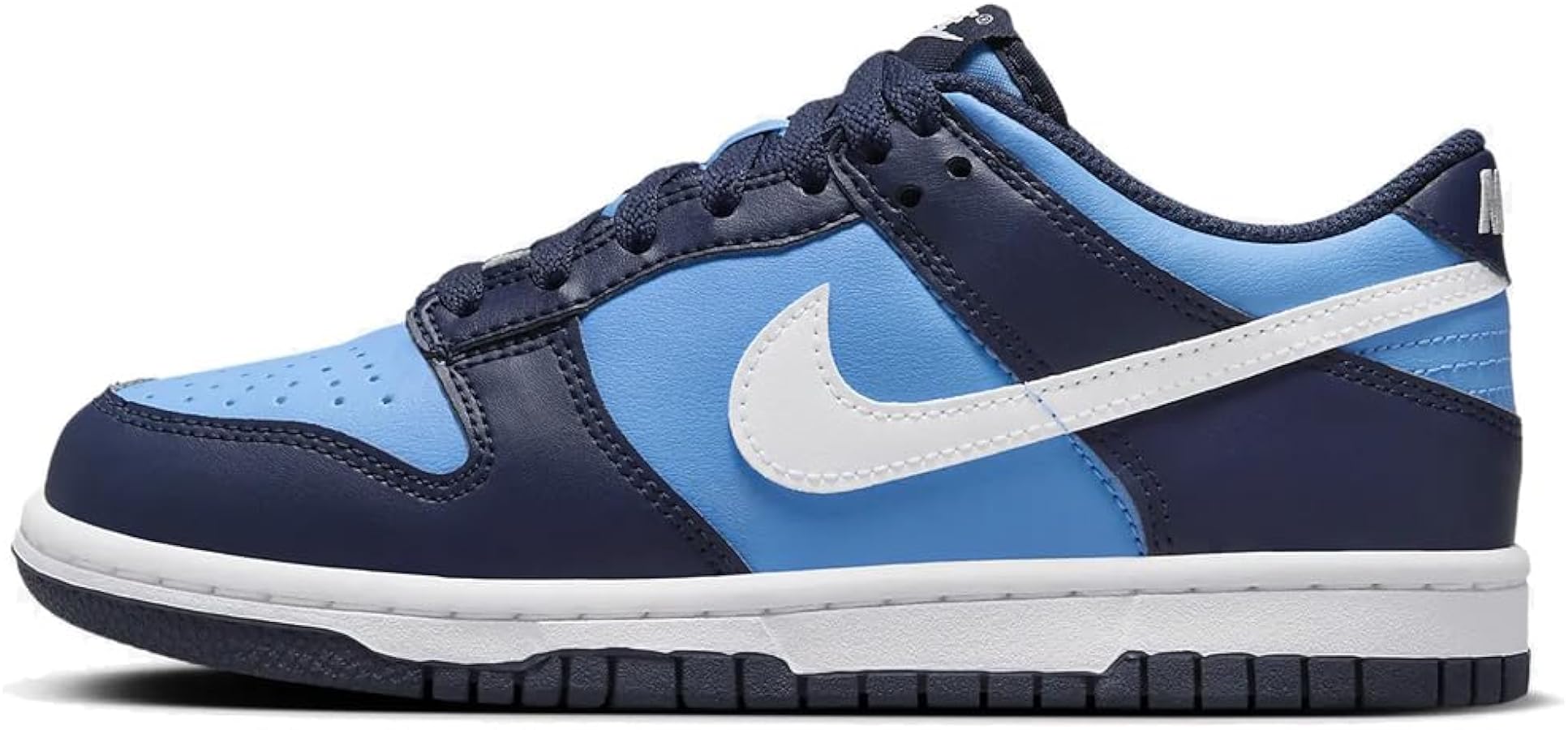 Nike Dunk Low Big Kids' Shoes (HF0031-400, University Blue/Midnight Navy/White) Size 5