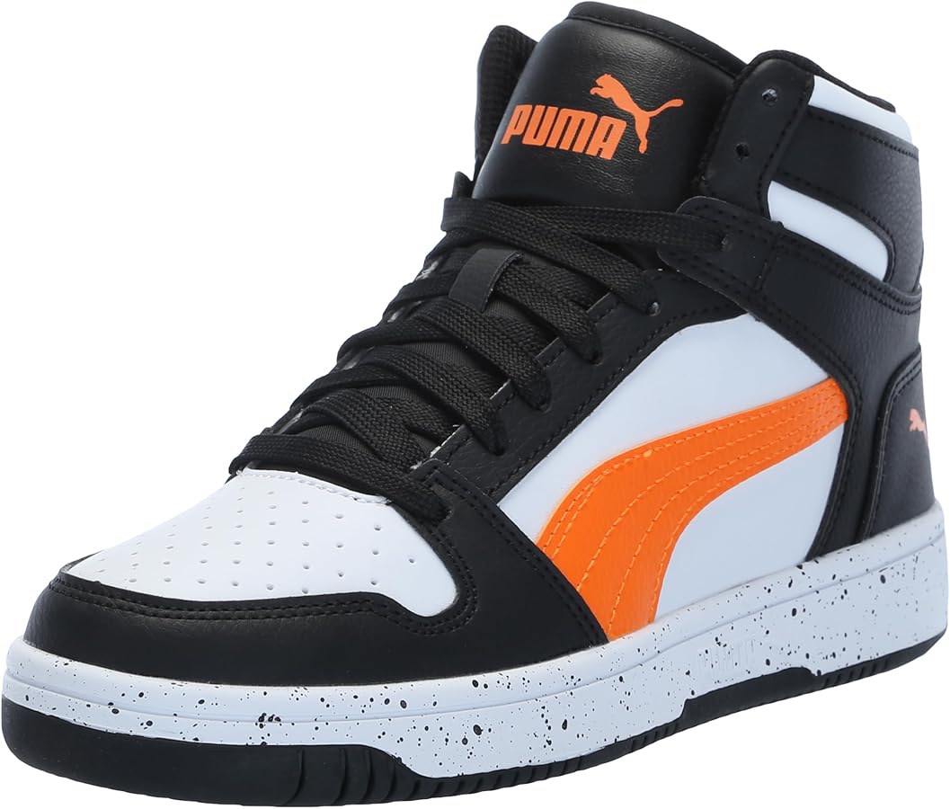 PUMA unisex-child Rebound Layup Mid Hook and Loop Sneaker