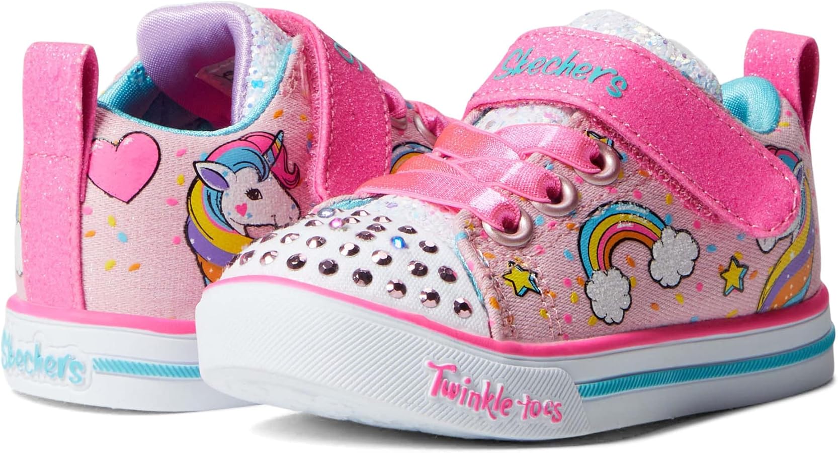 Skechers Unisex-Child Twinkle Toes Sparkle Lite-Unicorn Craze Sneaker