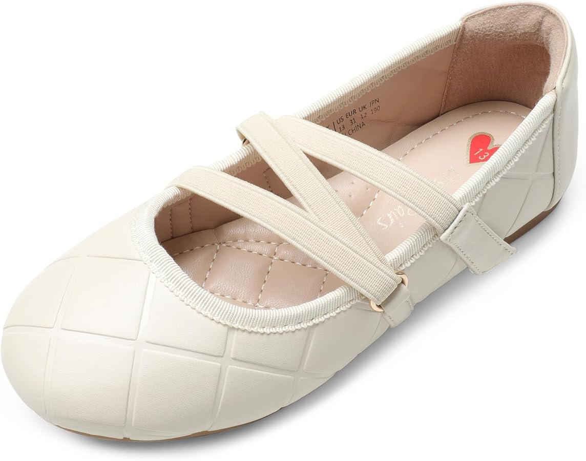 DREAM PAIRS Girls Ballerina Dress Shoes Flower Girl Mary Jane Ballet Flats