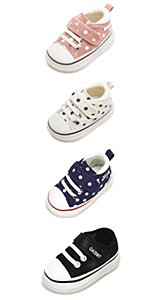 Baby Boys Girls Squeaky Shoes Anti-Slip Soft Rubber Sole Canvas Sneakers Toddler First Walkers