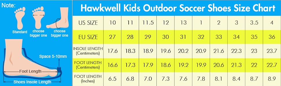 Hawkwell Kids Boy Girls Outdoor Soccer Shoes