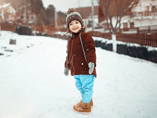 Toddler Boys Girls Winter Boots Kids Outdoor Warm Booties Non-Slip Walking Shoes