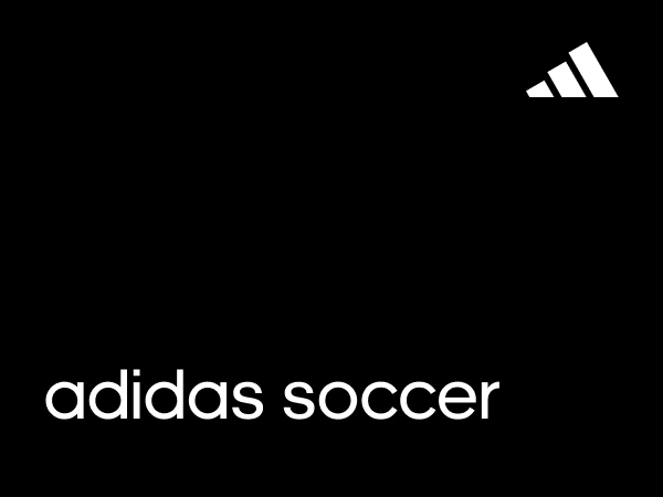 Image of a black rectangle with adidas logo. Text says "adidas soccer"