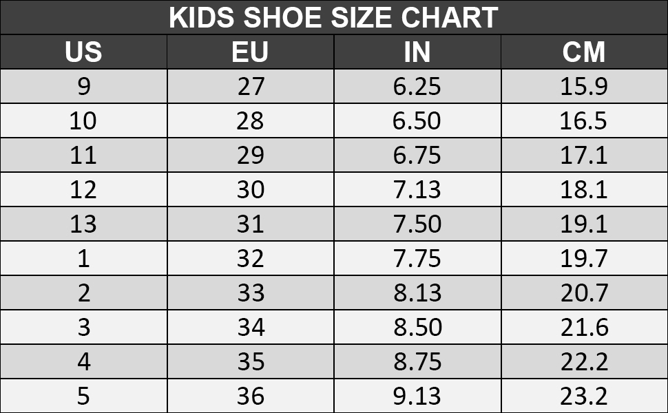 KID SHOE CIZE SHART