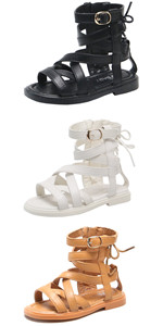 Girls Strappy Gladiator Sandals