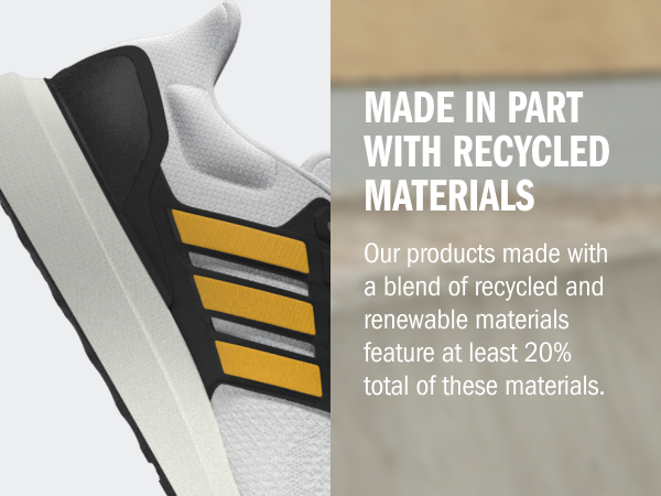 Made in part with a blend of recycled and renewable materials.