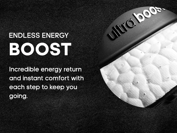 incredible energy return and instant comfort with boost foam