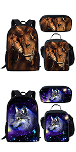 wolf backpack set