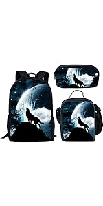 wolf backpack 3pcs