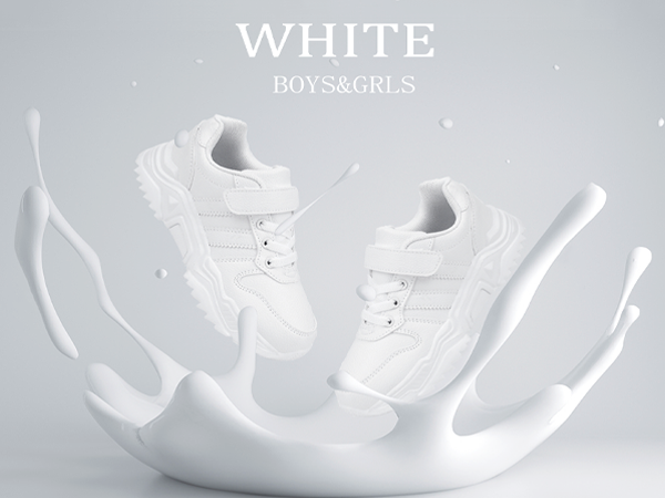 boys girls white shoes