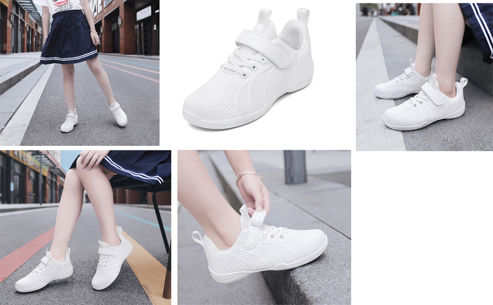 Girls White Cheer Shoes 