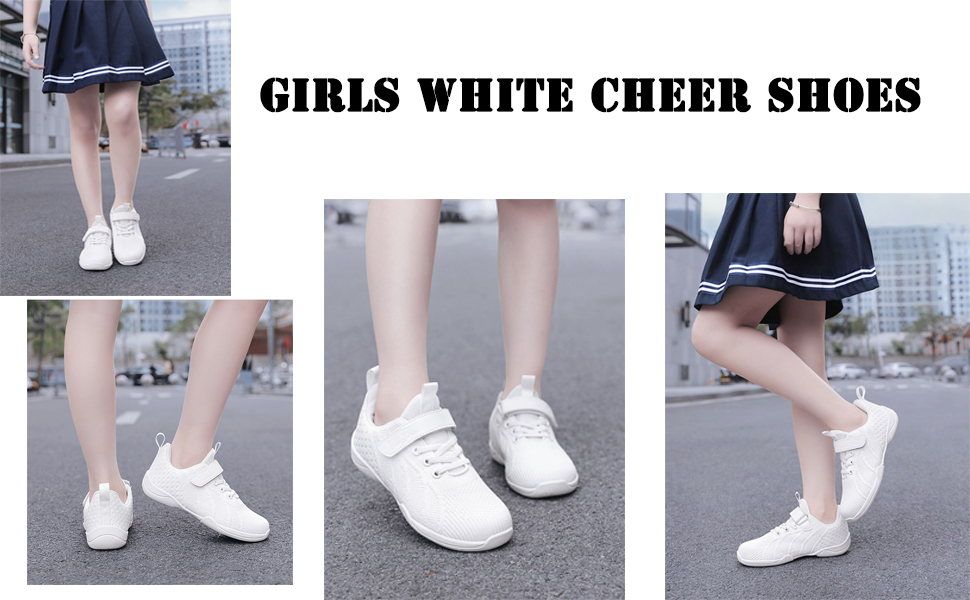 Girls White Cheer Shoes