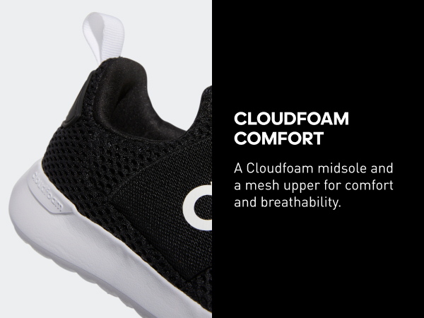 A Cloudfoam midsole and a mesh upper for comfort and breathability