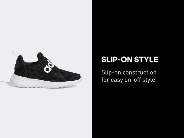 Slip-on construction for easy on-off style