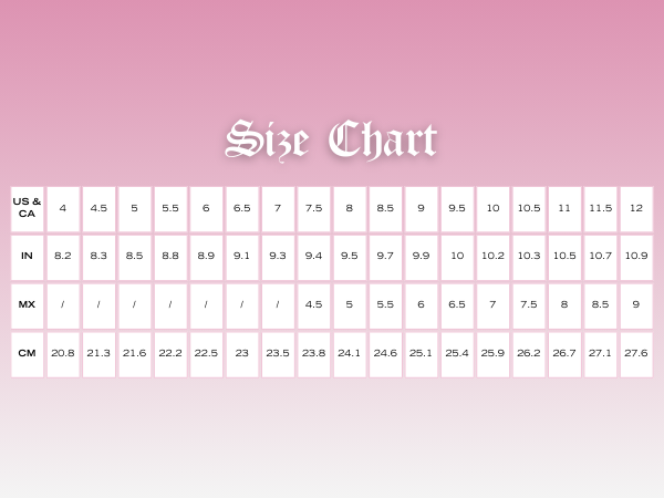 size chart juicy couture