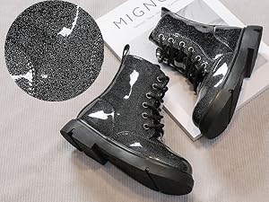 Patent Glitter Boots