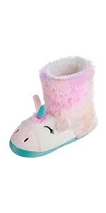 totes unicorn boot slipper