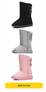 Girls Boots with Adjustable Back Closure