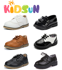 Toddler Girl’s Boy’s Dress Shoes Lace-Up Comfort Oxford School Uniform Shoes Loafer Flats 