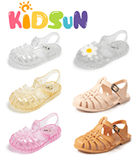 Toddler Girls Jelly Sandals Soft Rubber Sole Closed Toe Beach Summer Shoes Mary Jane Dress Princess