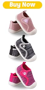 Toddler Shoes Wide Width N0n-slip Hook &amp; Loop Light Weight Slip On