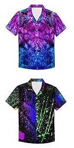 Cute Tie Dye Hawaiian Shirt For Women Men