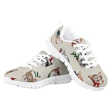 Cute Beige Christmas Print Kids Shoes