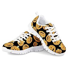 Cute Yellow Halloween Pumpkin Print Shoes For Boys Girls