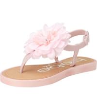 Thong Sandals with Chiffon Flowers