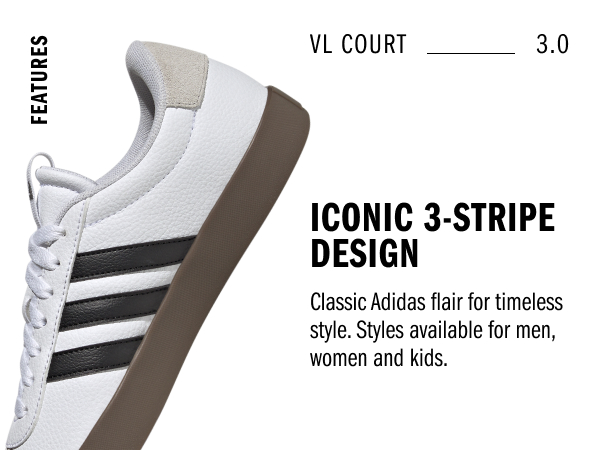 VL Court 3.0 Iconic Stripe Design