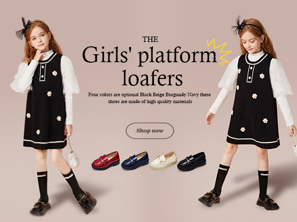 Girl''s platform loafers