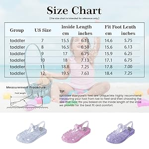 Jelly Shoes for Toddler Girls Summer Beach Retro Jellies Sandals