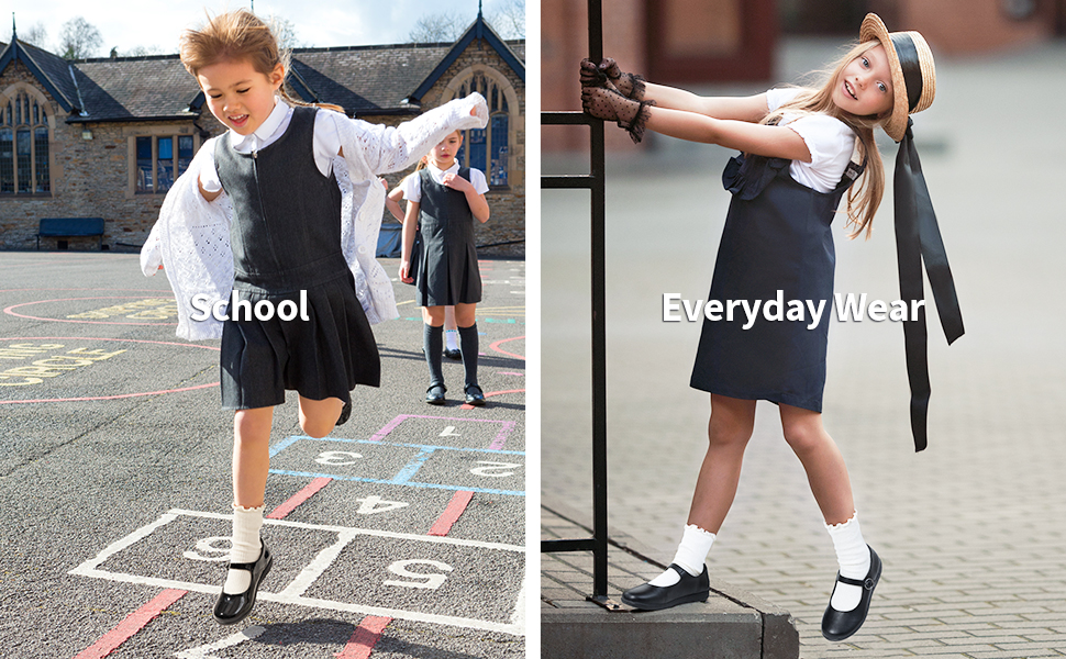 girls flats dress shoes uniform school casual cute