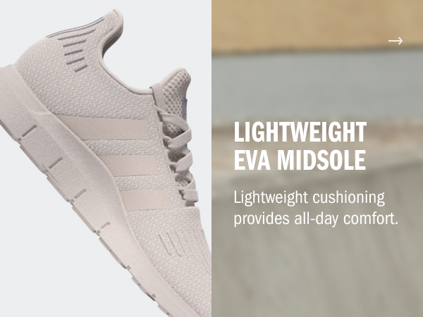 Lightweight EVA midsole cushioning provides all-day comfort.