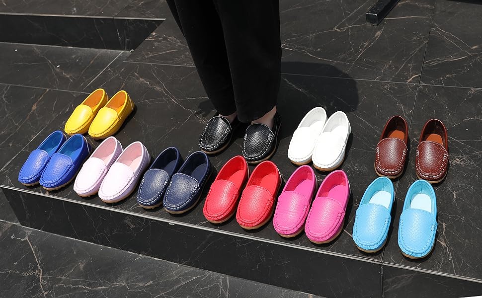 colored boys girls Easter dressed up loafers