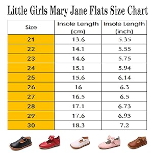 RVROVIC Little Girls Mary Jane Flats