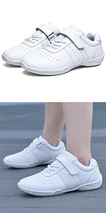 Girls White Cheer Shoes