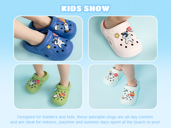 kids show dark green blue green pink