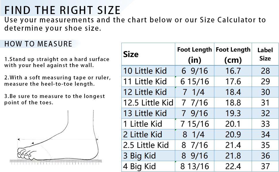 Find The Right Size