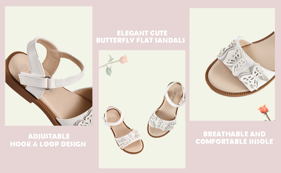 girls white sandals