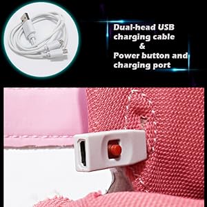 power button and USB cable