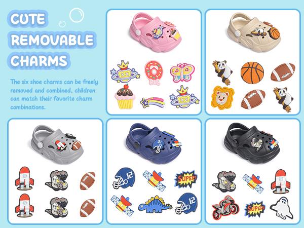 Cute removable charms six charms can be freely removed and conbined, children best gift